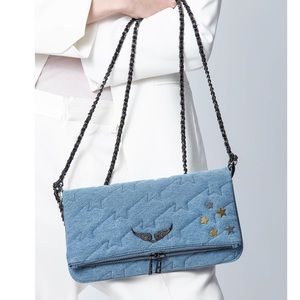 NWT Zadig & Voltaire Rock ZV Quilted Clutch